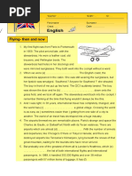 English: Flying-Then and Now