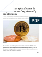 EE - Uu - Instan A Plataformas de Criptomonedas A - Registrarse - y Cae El Bitcoin