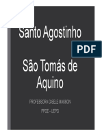 Santo Agostinho e São Tomás de Aquino