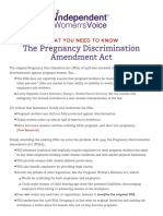 Fact Sheet: The Pregnancy Discrimination Amendment Act