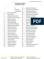 Determine Gender of Nouns - Exercise