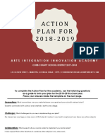 Action Plan For 2 0 1 8 - 2 0 1 9: Arts Integration Innovation Academy