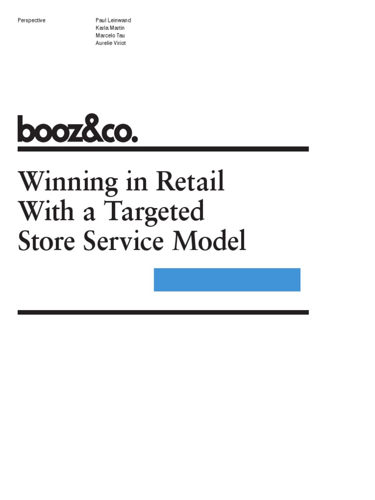 Winning in Retail With A Targeted Store Service Model PDF | PDF ...