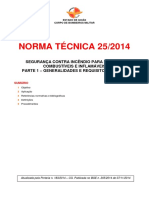 NT 25 2014 Seguranca Contra Incendio para Liquidos Combustiveis e Inflamaveis Parte 1 Generalidades e Requisitos Basicos