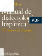 ALVAR, M. - Manual de Dialectología Hispánica