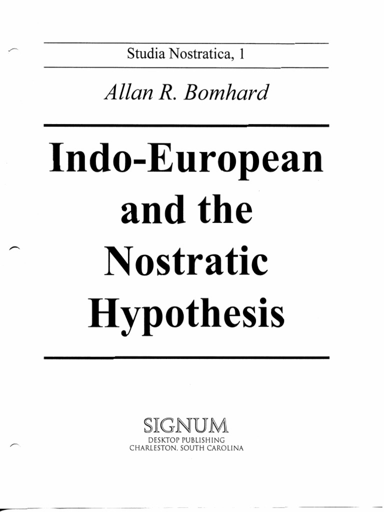 Indo European And The Nostratic Hypothes Pdf Language Families Languages