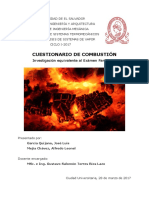 Cuestionario: Generalidades Sobre La Combustión