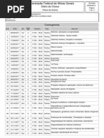 Cronograma Gaal - UFMG