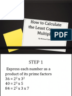 Calculating the LCM