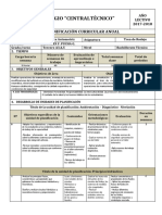 Planificación anual de Tren de Rodaje en Colegio Técnico