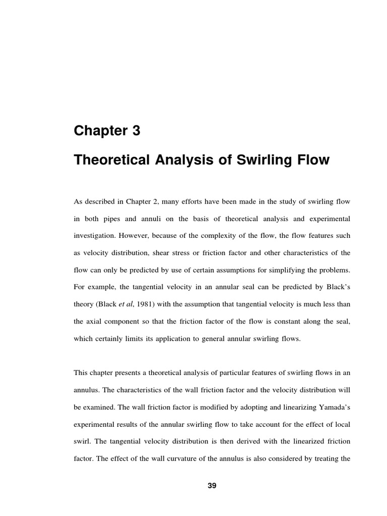 Theoretical Analysis of Swirling Flow | PDF | Stress (Mechanics ...