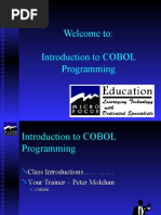 Welcome To: Introduction To COBOL Programming