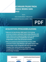 PERENCANAAN PAJAK KOMBINASI BISNIS