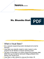 Visual Basics : Ms. Bhumika Shah