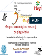 Grupos Toxicológicos y Manejo de Plaguicidas (Bujanos)