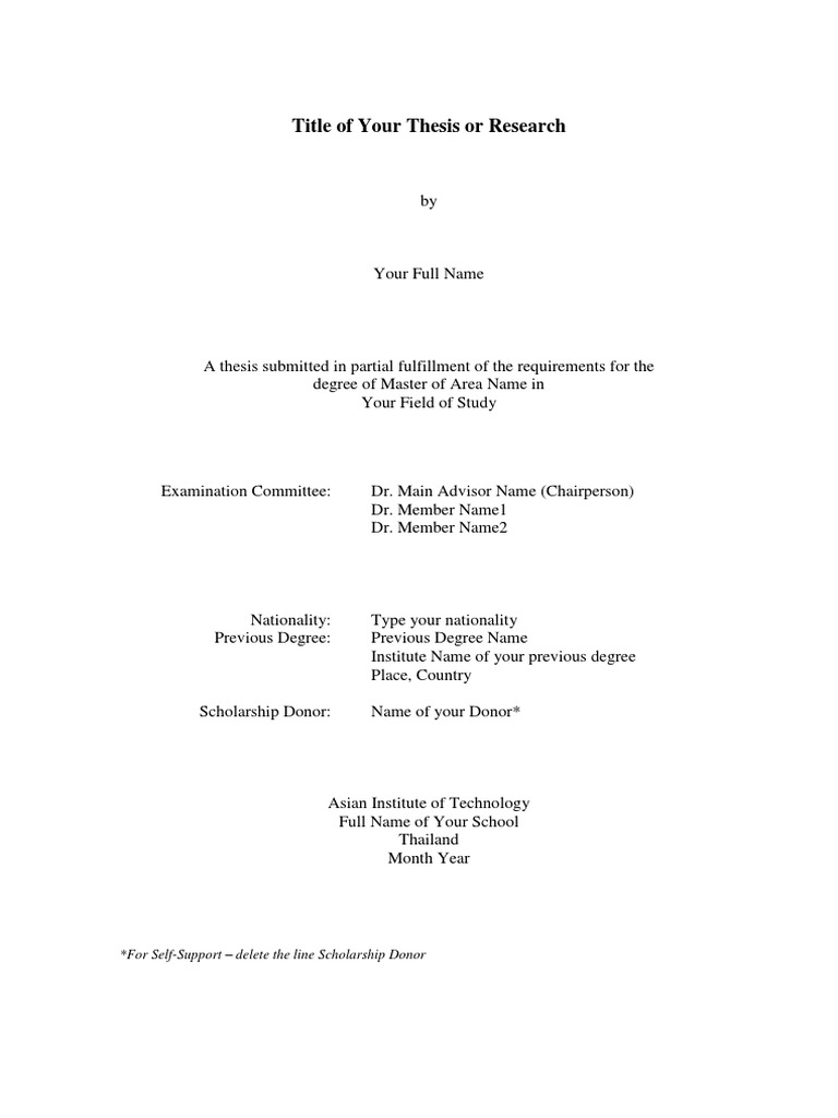 Master thesis patent