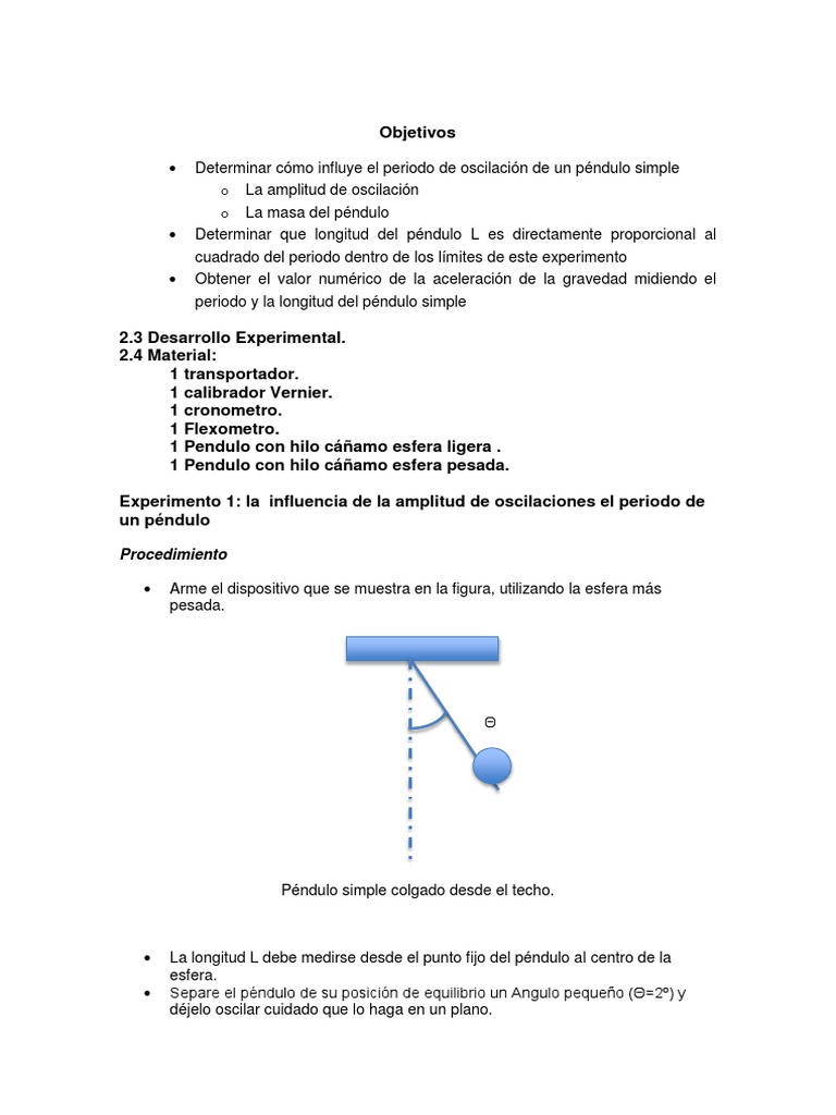 Practica 2 Ondas | PDF | Péndulo | Medición