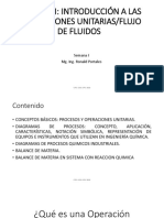 Introducción a las operaciones unitarias y diagramas de procesos químicos