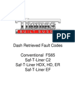 Dash Retrieved Fault Codes