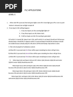 PLC Applications Level-1: First Second Third