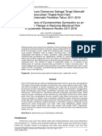 The Effectiviness of Dysmenorrhea Gymnastics As An Alternative Therapy in Reducing Menstrual Pain A Systematic Research Review 2011-2016