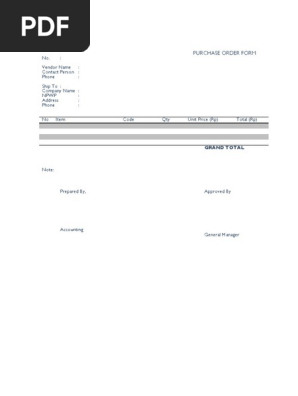 Format Purchase Order