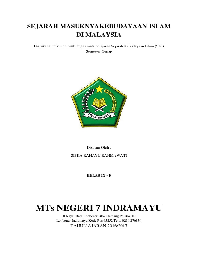 32++ Contoh cover makalah mts information