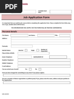 MCI - Job Application Form