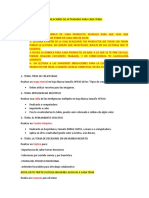 Indicaciones de Actividades para Cada Tema Creatividad