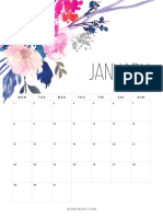 Floral Calendar 2018 With Website