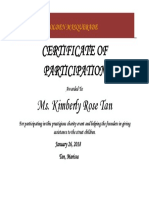 Certificate of Participation New