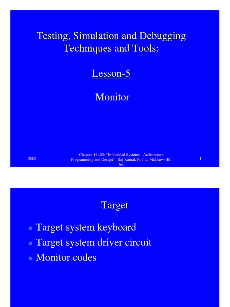 Embedded Systems Monitor Debugging Guide | PDF | Computers