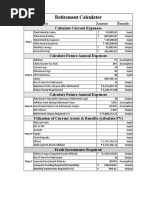 Retirement Calculator: Calculate Current Expenses