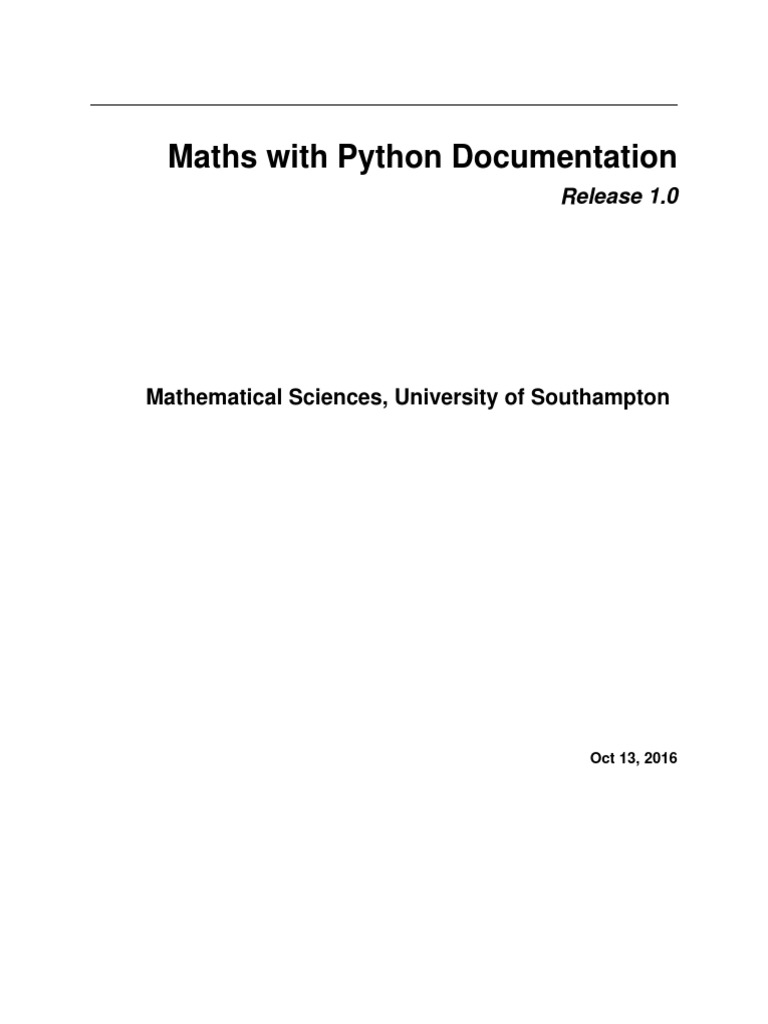 Maths With Python | PDF | Variable (Computer Science) | Python ...