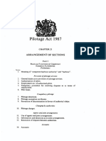 Pilotage Act 1987: Arrangement of Sections