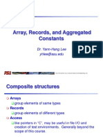 Array, Records, and Aggregated Constants: Dr. Yann-Hang Lee Yhlee@asu - Edu