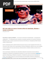 66% Dos Índios Em Reserva Xavante Sofrem de Obesidade, Diabetes e Doença Coronariana _ AGÊNCIA FAPESP
