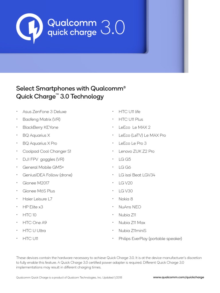 Quick Charge Device List PDF | PDF | Home & Garden | Computers