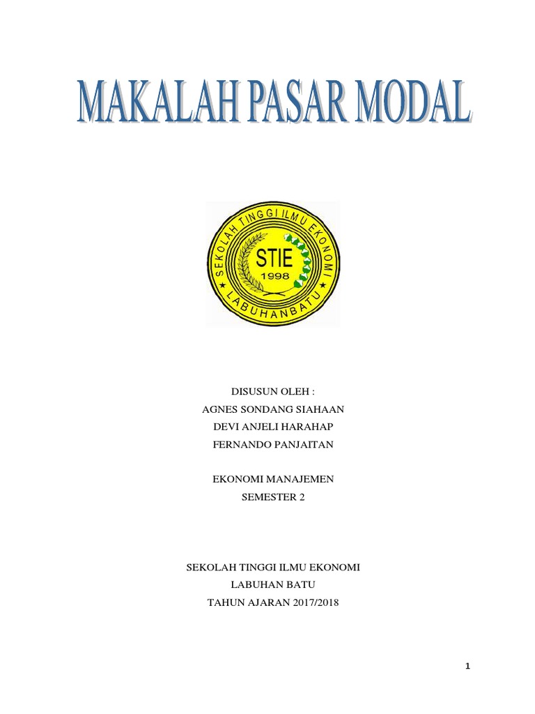Makalah Pasar Modal