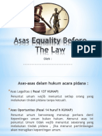 Asas Equality Before The Law