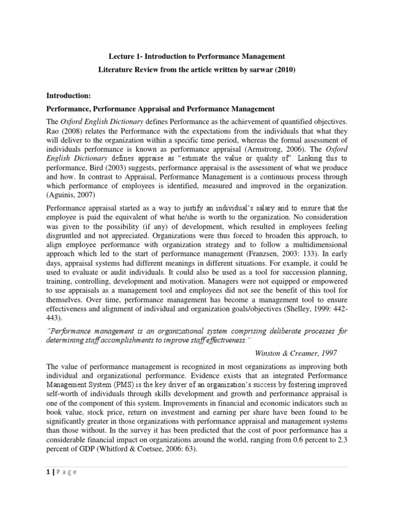 Overview of Performance Management Systems | PDF | Competence (Human ...