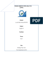 Ingles III, Tarea I, Luz Del Alba