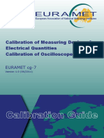 EURAMET cg-7 V 1.0 Calibration of Oscilloscopes PDF