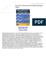 Termodinamica Quimica Y de Los Procesos Irreversibles