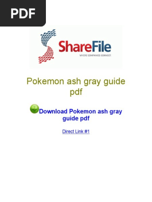 Pokemon Ash Gray Guide PDF