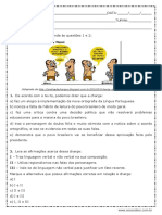 Atividade de Português Interpretação de Texto Charge Para ENEM 3ª Anos Pronta Para Imprimir (1)