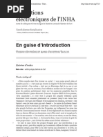 Cannibalismes Disciplinaires - en Guise D'introduction - Thierry Dufrêne Et Anne-Christine Taylor - INHA