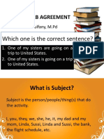 Subject Verb Agreement