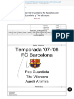 90 Sesiones Entrenamiento FC Barcelona de Guardiola y Tito Vilanova