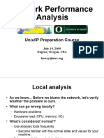 Network Performance Analysis: Unix/IP Preparation Course